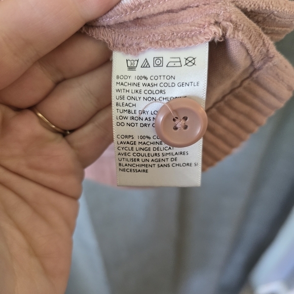 Urban Outfitters Pink Corduroy Ribbed Full Zip Up Jacket | L - Picture 5 of 5